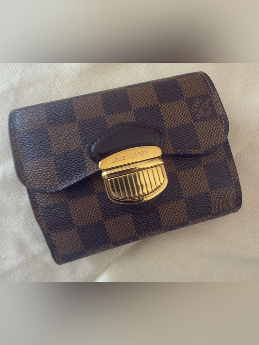 Louis Vuitton Brown Demier Ebene Joey Wallet